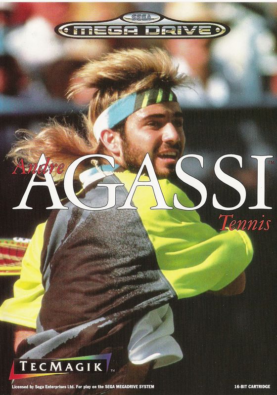 Andre Agassi Tennis box art for Super Nintendo